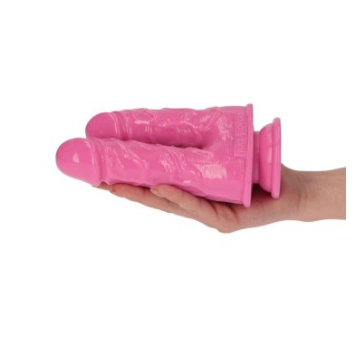 Dildo podwójne 2 penisy realistyczne członki 15cm